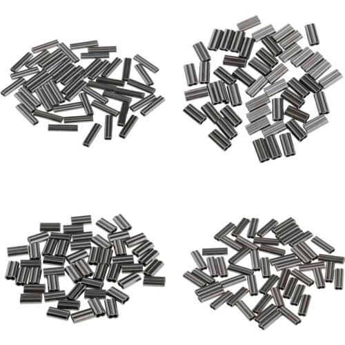 200Pcs Fishing Crimps Sleeves 0.8/1.0/1.5/2.0mm Fishing Accessories Line Tube