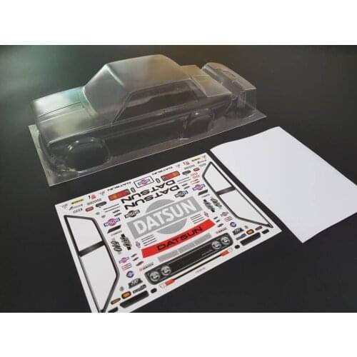 Team C TM225 Daatsun 510 PC Clear Body with Decal 225mm