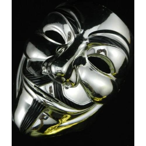 Vendetta Anonymous Mask Golden Silver for Halloween Masquerade Costume Cosplay V