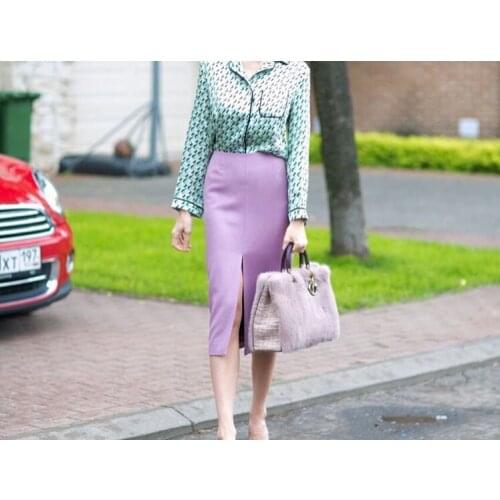 Womens Autumn Winter New Fashion High Waist Midi Skirts Plus Size Split Pencil Skirt Saia Feminina