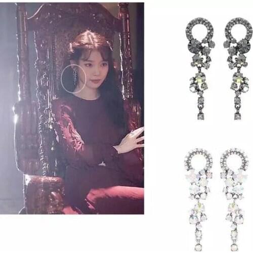 이지은 DEL LUNA Hotel IU Korean dramas TV Fashion personality eardrop Elegant For Women Earrings pendientes brincos ornament