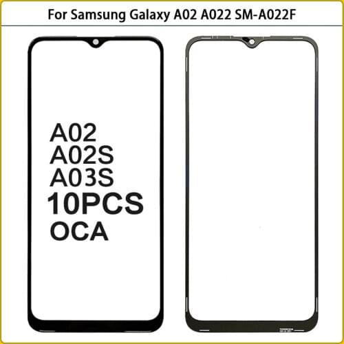 10PCS For Samsung Galaxy A02 A022 SM-A022F LCD Display Touch Screen Front Glass Panel A02S A025 Outer Glass Lens Replacement