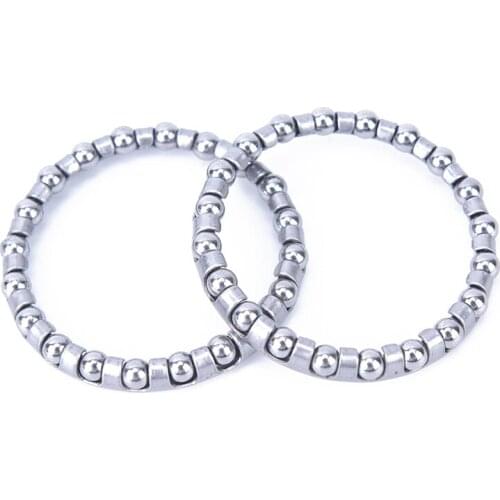 2pcs cycling bearings New metal silver Bicycle Bike Headset Caged Ball Bearing Race Cycling Bearing