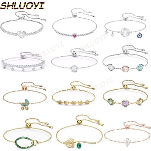 2020 fashion jewelry swa1:1 exquisite eye love leaves retractable womens bracelet is the best gift for friends