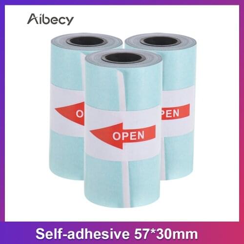 Printable Sticker Paper Roll Direct Thermal Paper with Self-adhesive 57*30mm for Pocket Thermal Printer Mini Photo Printer