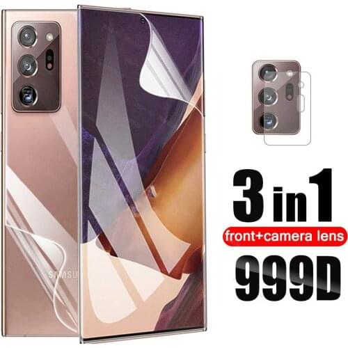 3-in-1 front back hydrogel film for samsung galaxy note 20 ultra screen protector for samsung note20 ultra note 20ulta not glass