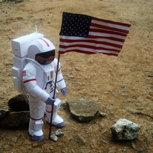 3D Astronaut Model Origami Character Paper Model Living Room Desk Decoration DIY Handmade Stereo Origami Educational Kids Toy
