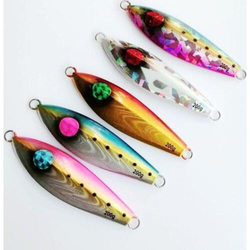 5PCS Deep Sea Slow Jig Laser Fishing glow Jigging Sinking Lure Jigbait Spoon Baits 120/150/200g