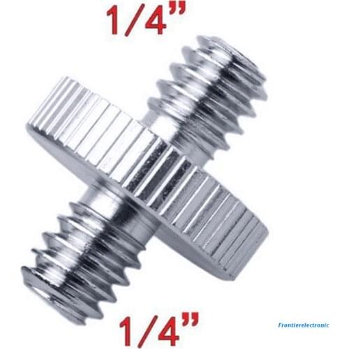 Double-headed 1/ 4" Male Screw Thread Convert Adapter For Camera Tripod Ballhead