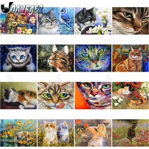 Animal Cat Diamond Painting Oil Painting Mosaic Kitten Street Square Patch Embroidery Cross Stitch Kit Home Decoration Handmade