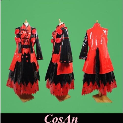 Touhou Project Inubashiri Momizi Cosplay Costume Red Black Assorted Colors Patent Leather Uniform Role Play Clothing Custom-Make