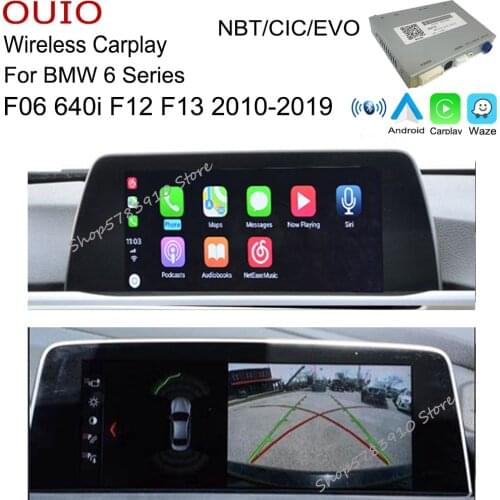 Wireless carplay Android Carlief interface For BMW 6 Series F06 640i F12 F13 NBT CIC EVO Rear camera Adapter