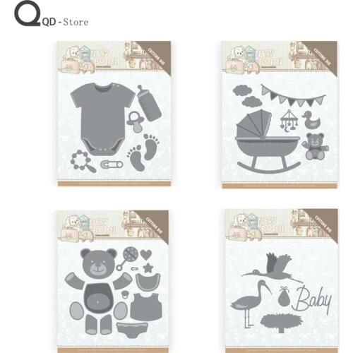 Childrens Stroller Cutting Dies Scrapbooking Handmade Tools Metal DIY Card Make Mould Model Craft Decoration Stamps and Dies