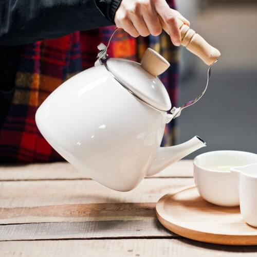2.2L water kettles ceramic teapot Enamel kettle can be used on electromagnetic oven or natural gas