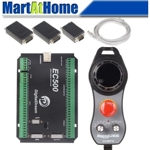 Ethernet 3/4/5/6 Axis Mach3 CNC Motion Controller Kit 460KHz with MPG Pendant Support Stepper/Servo Driver for DIY CNC
