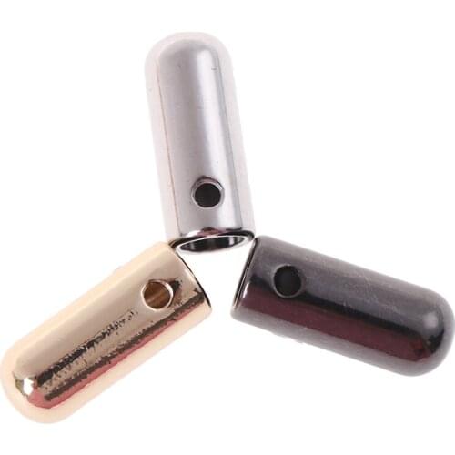 Alloy Round Head Shape Cord Stopper Rope Ends With Screw Lid Lock Toggle Cord End For Clothes Bag Sportswear Shoelace Rope Parts