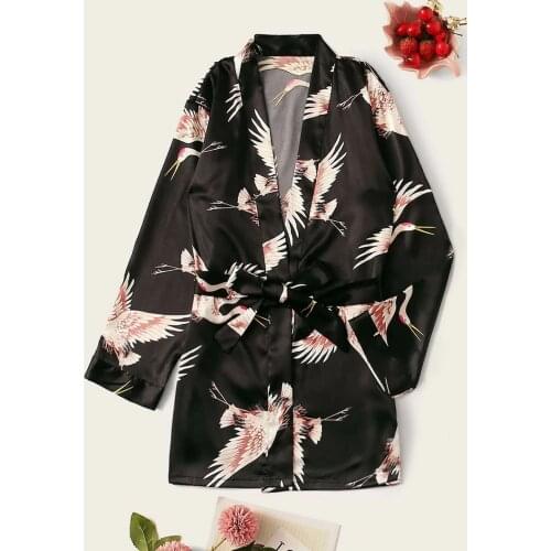 Женские шелковые халаты Hxroolrp China At AliExpress