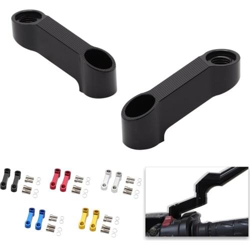 Motorcycle M8 M10 Rearview Mirrors Extension Mount Bracket Support Holder Adapter Dual Sport bike Chopper Cafe Racer Bobber