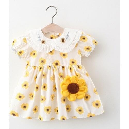 Summer newborn baby girl clothes short sleeve dress for toddler girls baby outfit clothing infant babies thin cool dresses dress