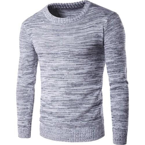 2019 New Casual O Neck Sweater Jumpers Thin Male Knitwear Jumpers Top Autumn Winter Mens Pullover Sweaters Cotton M-2XL