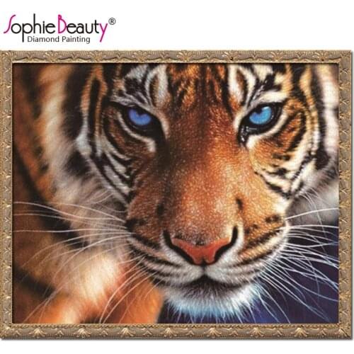 Sophie Beauty Diy Diamond Painting Cross Stitch Handcraft Beads Embroidery Abstruse Eyes Of A Tiger Needlework Mosaic Kit