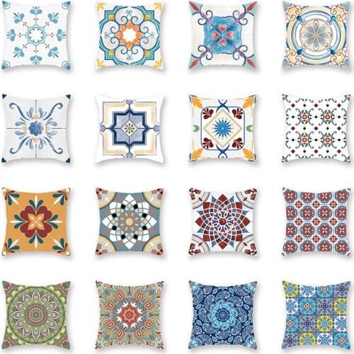 National Style Mandala Printing Series Home Decoration Polyester Pillow Cover Cojines Decorativos Para Sofa