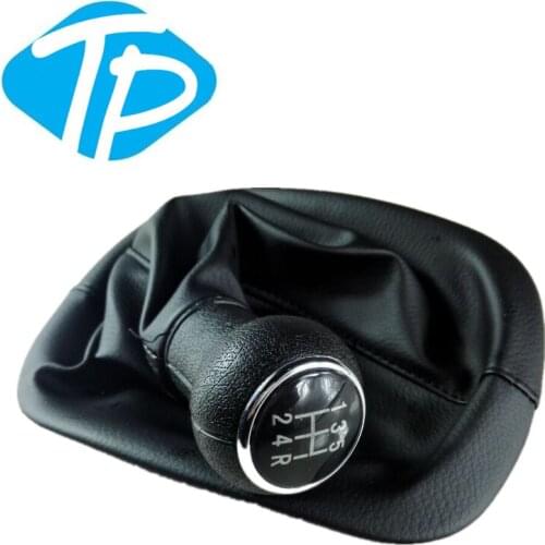 NEW Super 5 Speed Gear Shift Knob Gaitor Boot Leather Black For B5 For Car High Quality Durable