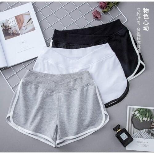 New Maternity Sports Shorts for Pregnant Women High Waist Pregnant Pants Maternity Clothes Straight Trouser Pregnancy Clothing