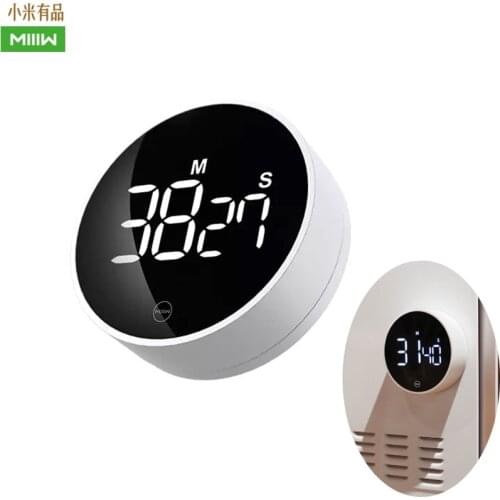 New Youpin MIIIW Timer Rotation Timing Adjustable Sound Brightness Magnetic On the Back LED Digital Display Stylish and Simple