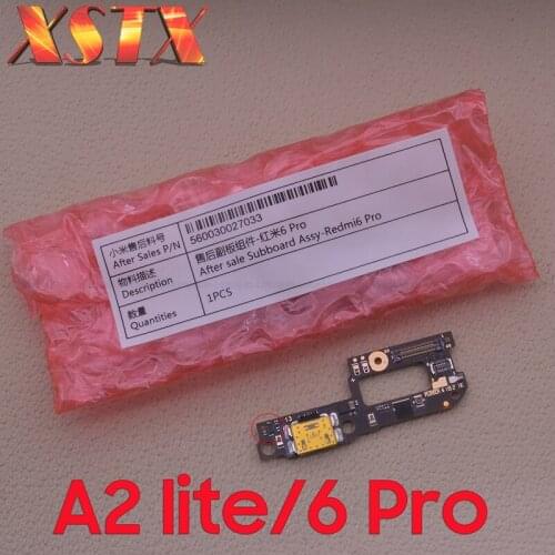 Original For Xiaomi A2 lite Redmi 6 Pro USB Charging Dock Port Connector Board With Microphone Mic