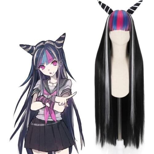 Anime Dangan Ronpa Cosplay Costumes Wigs Mioda Ibuki Long Wig Danganronpa Heat Resistant Synthetic Women Hair