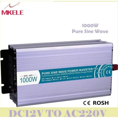 High Quality MKP1000-122 Pure Sine Wave 1000 Watt Inverter 12V 220V Solar Boost Transformer Voltage Converter China