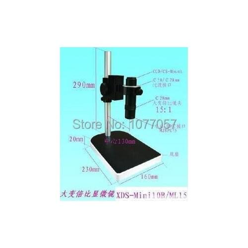 Factory Direct Sale , Super zoom ratio 15:1 Industry Mono Zoom Microscope / Video Microscope Camera