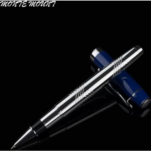 Blue Colors Business office Medium Roller ball Pen New novelty Metal luxury school Office Stationery Black refill