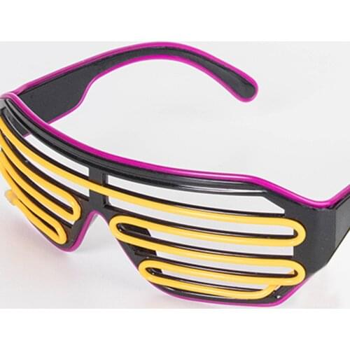 Glowing holiday carnival party prop glasses blinds fashion glasses wedding birthday party decoration dance party Christmas event