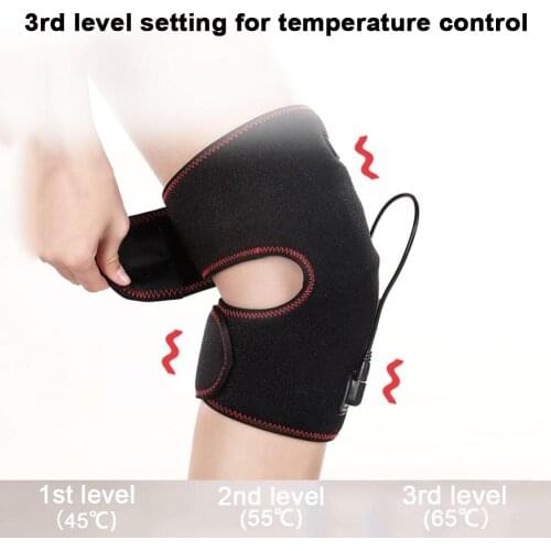 Heat Therapy Knee Brace Wrap Heating Pad Hot Compress for Knee Sprains Cramps Joint Pain Arthritis Pain Relief