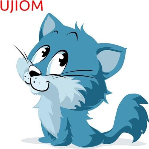 UJIOM Cute Cat Wall Decorations Living Room Wallpaper Waterproof Kitchen Bathroom Decor Poster Bedroom Accessories Wall Stickers
