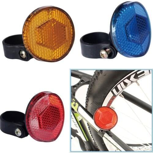 Bicycle Lights Bike Safety Caution Warning Reflector Disc Rear Pannier Racks Bicycle Accessories Front Rear Reflective Lens