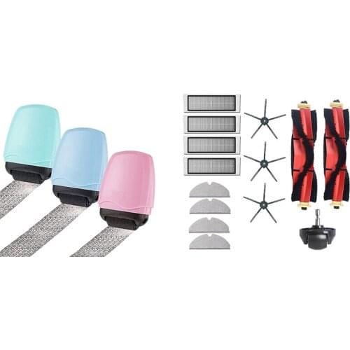 1 Set Replacement Parts Kit Filter Mop Sweeping Brush & 1 Set Identity Theft Prevention Stamp Rolling Security Stamp