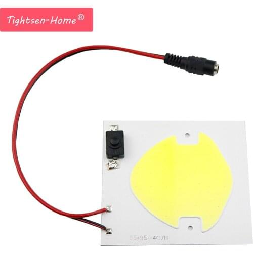 10W COB Work Lights LED Panel Strip Light Chip Light Source Pure White with switch For Lamp Bulbs DIY W85*L95mm DC12V