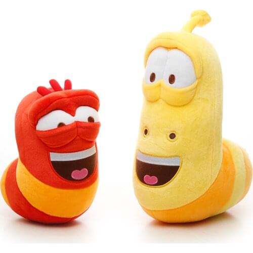 2pcs/lot Fun Insect Slug Creative Larva Plush Toys Cute Stuffed Worm Dolls for Children Birthday Gift