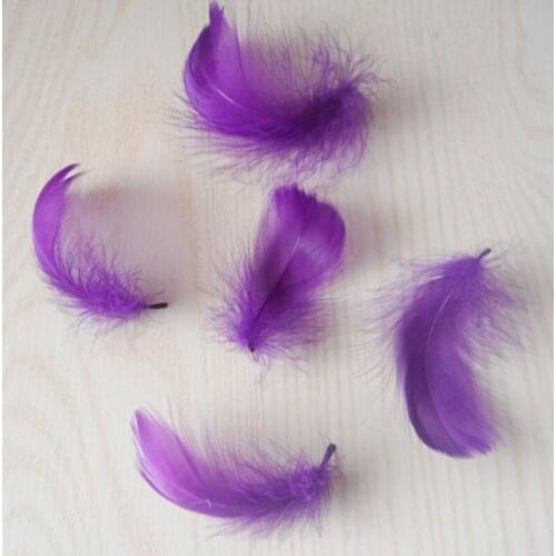 20Pcs/Lot Purple Color Natural 5-8cm Float Goose Feather Plume For Wedding Hat DIY Crafts Headwear Hair Accessories Decoration