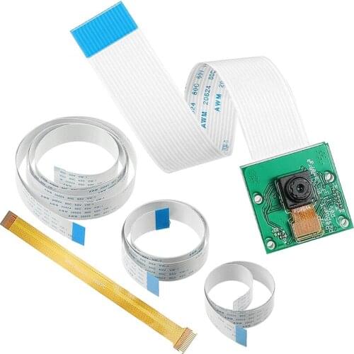 5 Megapixels 1080P Sensor OV5647 Mini Webcam, with 5 FFC 6/11.8/19.69/39.37/6.3 Inch Cables for Pi 4 / Zero