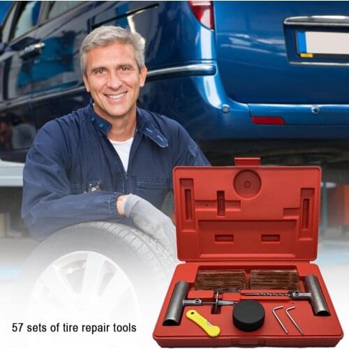 57pcs Tire Repair Kit Flat Tire Repair Tool Car Truck Motorcycle Tire Repair Tool Tire Repair Equipment