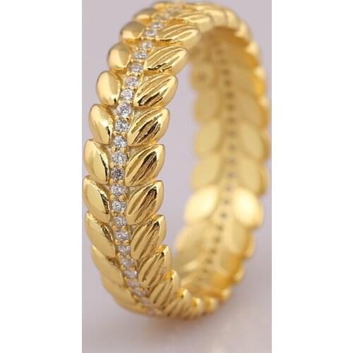 Authentic S925 Shine Grains Of Energy With Crystal Rings For Women Wedding Party Gift fit Lady Fine Jewelry