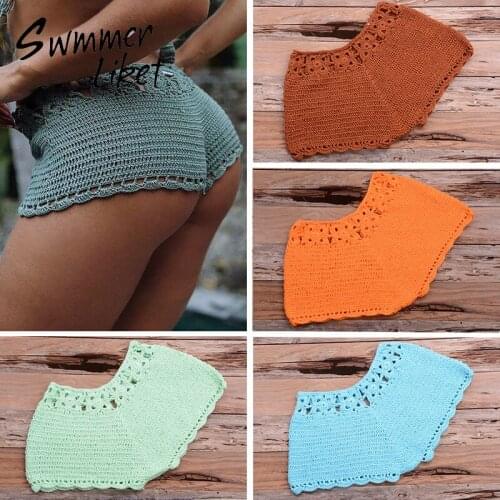 Crochet bikini bottoms Hollow out bikini 2020 Sexy swimwear female Multicolor beach wear women bathers summer new Brazilian pant