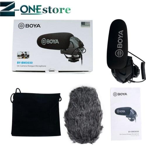 BOYA BY-BM3030 On-Camera Microphone for DSLR Cameras Video Audio Recorders Condenser Mic with 1/4 Screw 3.5mm Jack for Speech