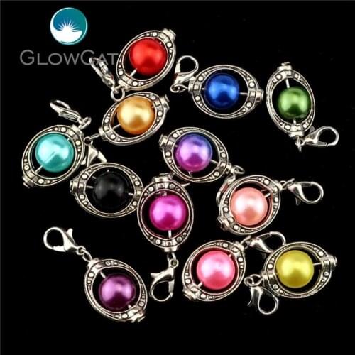 12PCs Handmade Colorful Charm Plastic Beads Ellipse Transport Bead Diy Pendant For Jewelry Making Gift 22544
