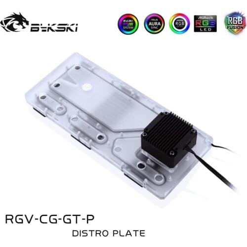 BYKSKI Acrylic Waterway Board Solution use for Cougar Case support sync motherboard 5v 3pin header ,compatible DDC pump
