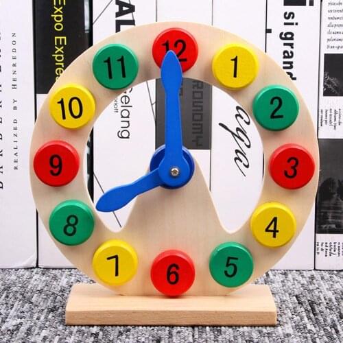 Children Kids Wooden Numbers Sorting Clock Circular Cognitive Development Educational Toy Hour Minute Second Cognition